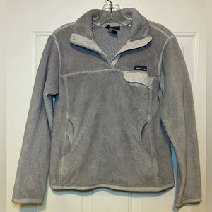 Patagonia Gray Pullover‎ Fleece Jacket Snap-T Womens Medium Jacket